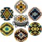 6-Piece DIY Diamond Painting Coasters with Holder – Aztec Style Diamond Art Kit for Adults & Beginners, Small Craft Painting Set for Home & Office